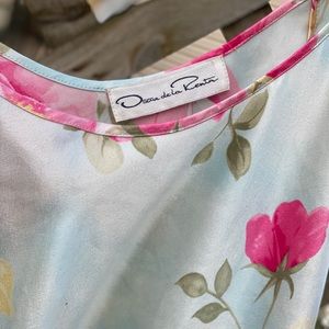 Oscar de la renta floral midi dress